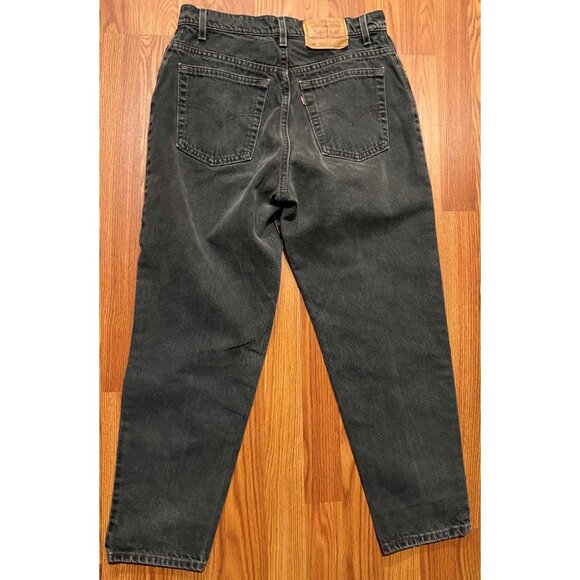 Vtg Levis 560 Black Jeans Womens 12 Reg 27" Denim Pants 1997 0897 Y2K - Picture 3 of 10